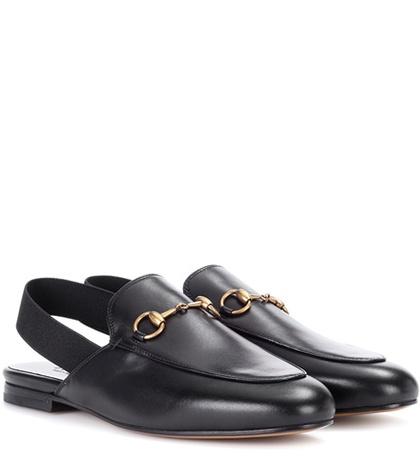 Prada Princetown Leather Sling-back Slippers