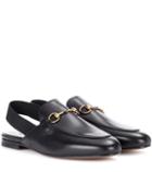 Prada Princetown Leather Sling-back Slippers