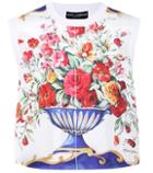 Dolce & Gabbana Printed Sleeveless Silk Top