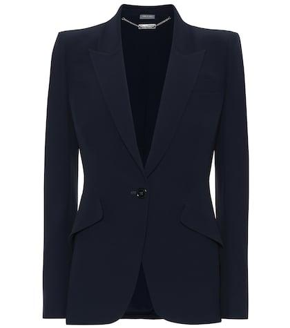Alexander Mcqueen Single-breasted Crêpe Blazer
