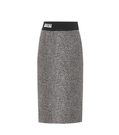 Fendi Wool And Cotton-blend Skirt