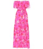 Valentino Melrose Sunset Silk Maxi Dress
