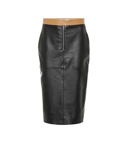 Victoria Beckham Leather Pencil Skirt