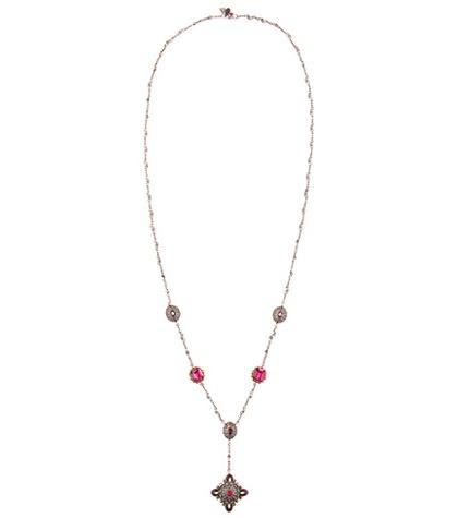 Miu Miu Crystal-embellished Brass Necklace