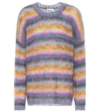 N21 Striped Mohair-blend Sweater