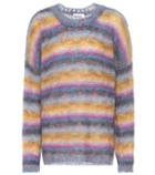 N21 Striped Mohair-blend Sweater