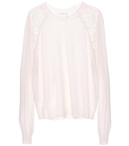 Chlo Lace-panelled Wool Sweater