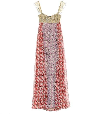 Valentino Floral-printed Silk Gown