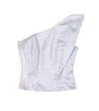 Vika Gazinskaya One-shoulder Metallic Cropped Top