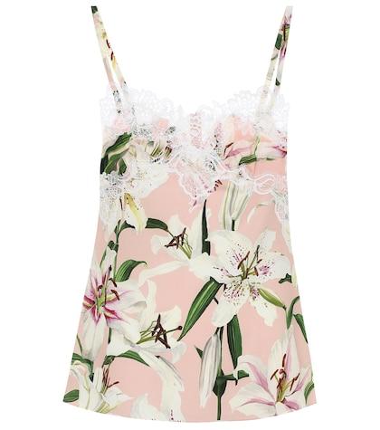 Dolce & Gabbana Floral Silk-blend Crêpe Camisole
