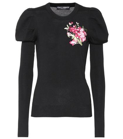 Saint Laurent Embroidered Wool Sweater
