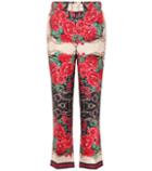 Gucci Floral-printed Silk Twill Trousers