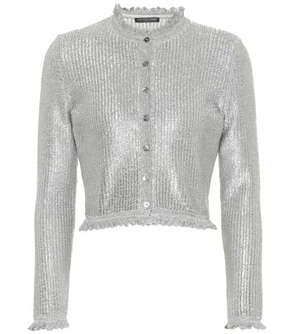 Alexander Mcqueen Metallic Knit Cardigan