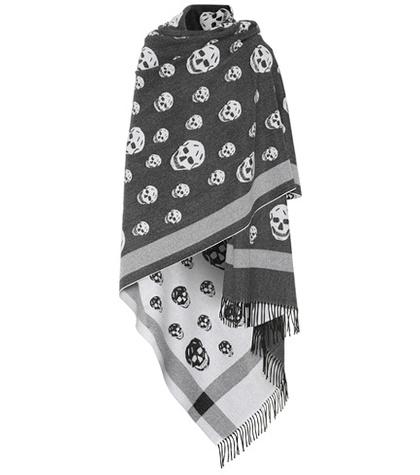 Alexander Mcqueen Knitted Wool And Cashmere Shawl