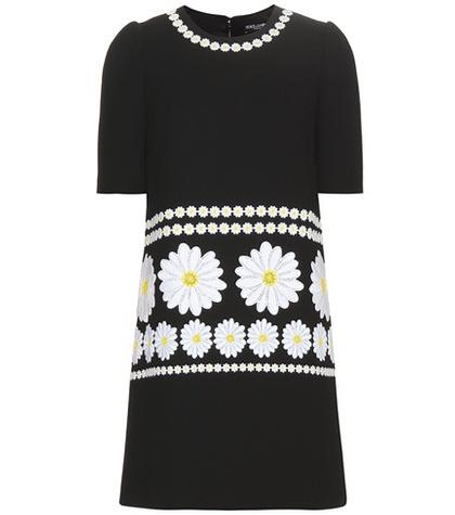 Dolce & Gabbana Wool Dress With Appliqué