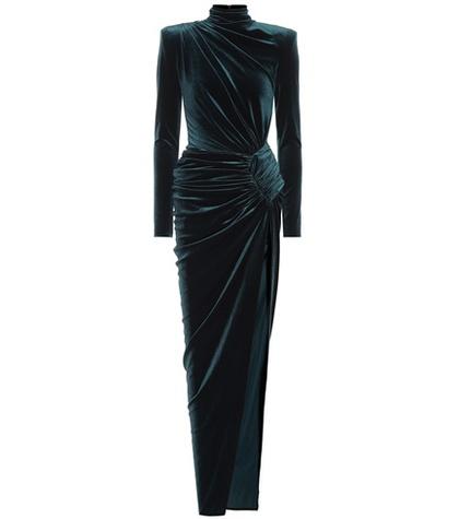 Alexandre Vauthier Velvet Maxi Dress
