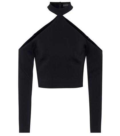 David Koma Cropped Crêpe Top