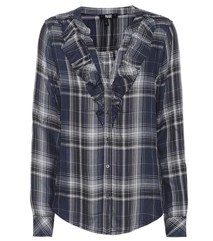 Roger Vivier Bernette Plaid Shirt