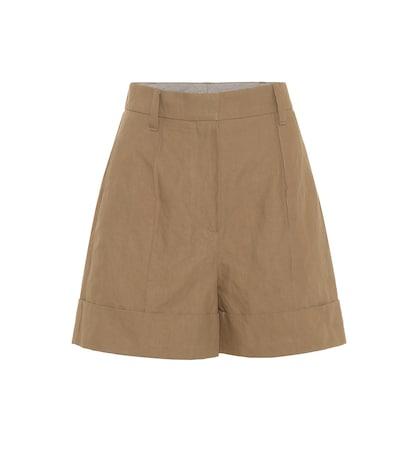 Brunello Cucinelli High-rise Stretch Cotton Shorts