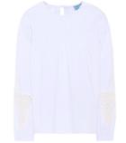 Bottega Veneta Lace-panelled Cotton Top