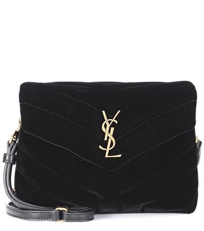 Saint Laurent Toy Loulou Velvet Shoulder Bag