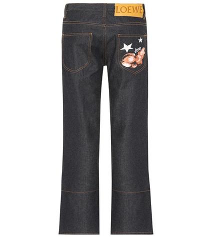 Loewe Embroidered Straight-leg Jeans