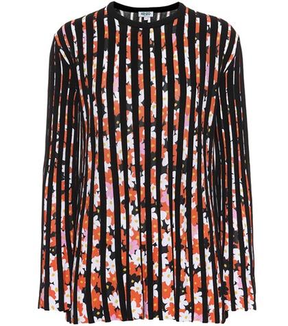 Kenzo Jackie Flowers Pleated Top