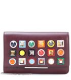 Fendi Wallet On Chain Embellished Leather Shoulder Bag