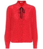 Miu Miu Polka-dot Silk Blouse