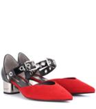 Self-portrait X Robert Clergerie Sasan Patent Leather And Suede Pumps