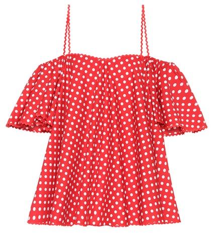 Anna October Dotted Cotton Top