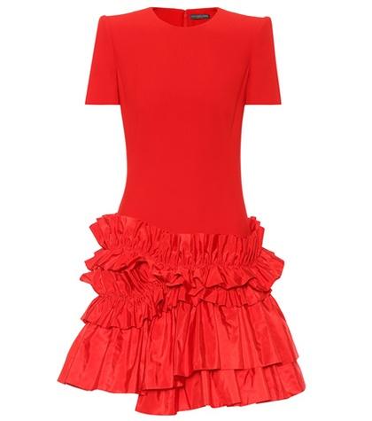 Alexander Mcqueen Ruffled Crêpe Dress
