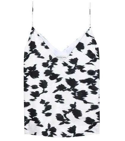 Balenciaga Printed Silk Blend Top