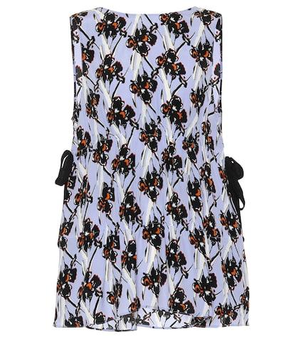 Loewe Flower Breeze Silk-blend Crêpe Top