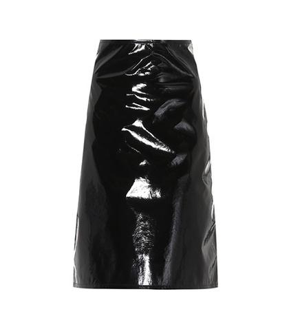 Helmut Lang Faux Leather Skirt