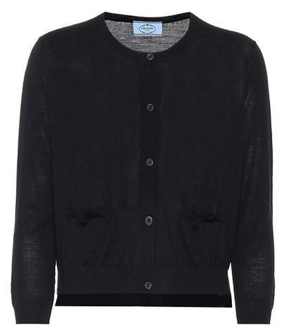 Prada Cropped Wool Cardigan