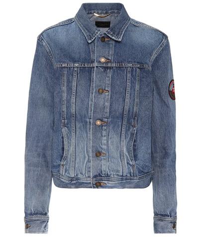 Saint Laurent Denim Jacket With Appliqué