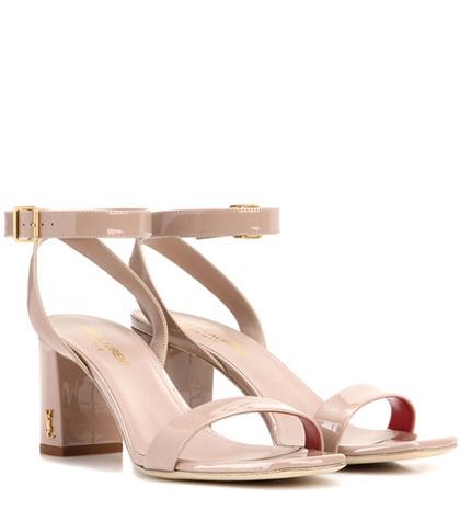 Saint Laurent Loulou 70 Patent Leather Sandals