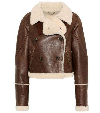 Kenzo Fur-trimmed Leather Jacket