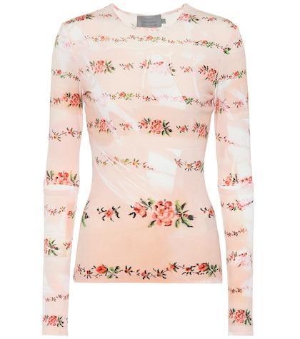 Preen By Thornton Bregazzi Floral-printed Stretch Crêpe Top