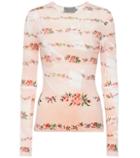 Preen By Thornton Bregazzi Floral-printed Stretch Crêpe Top