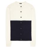 Jil Sander Navy Silk And Cashmere Cardigan