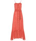 Lisa Marie Fernandez Ruffled Linen-blend Gauze Maxi Dress