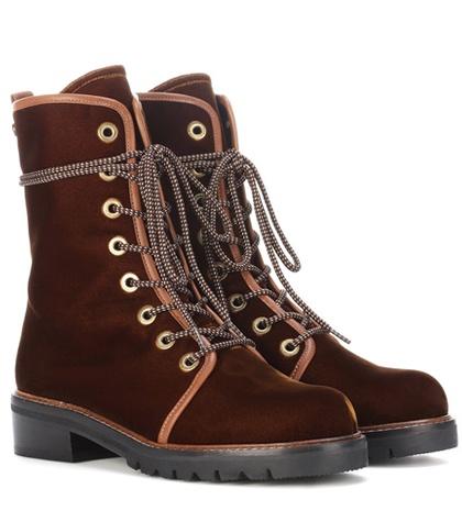 Stuart Weitzman Exclusive To Mytheresa.com – Metermaid Velvet Ankle Boots