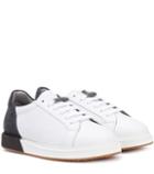 Brunello Cucinelli Leather And Felt Sneakers