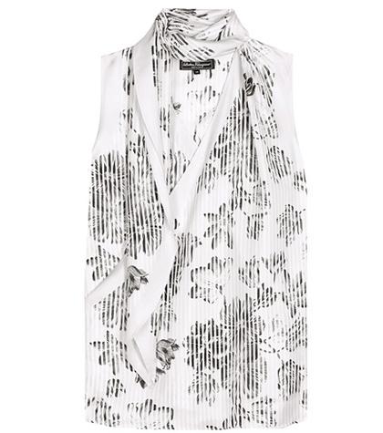 Ellery Printed Silk Top