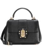 Dolce & Gabbana Lucia Small Embossed Leather Shoulder Bag