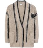 Alessandra Rich Knitted Wool-blend Cardigan