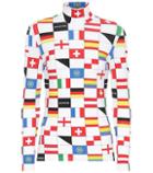 Balenciaga Flag-printed Mockneck Top