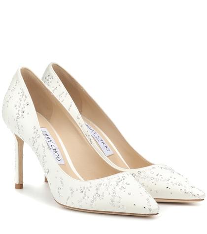 Stella Mccartney Romy 85 Crystal Satin Pumps